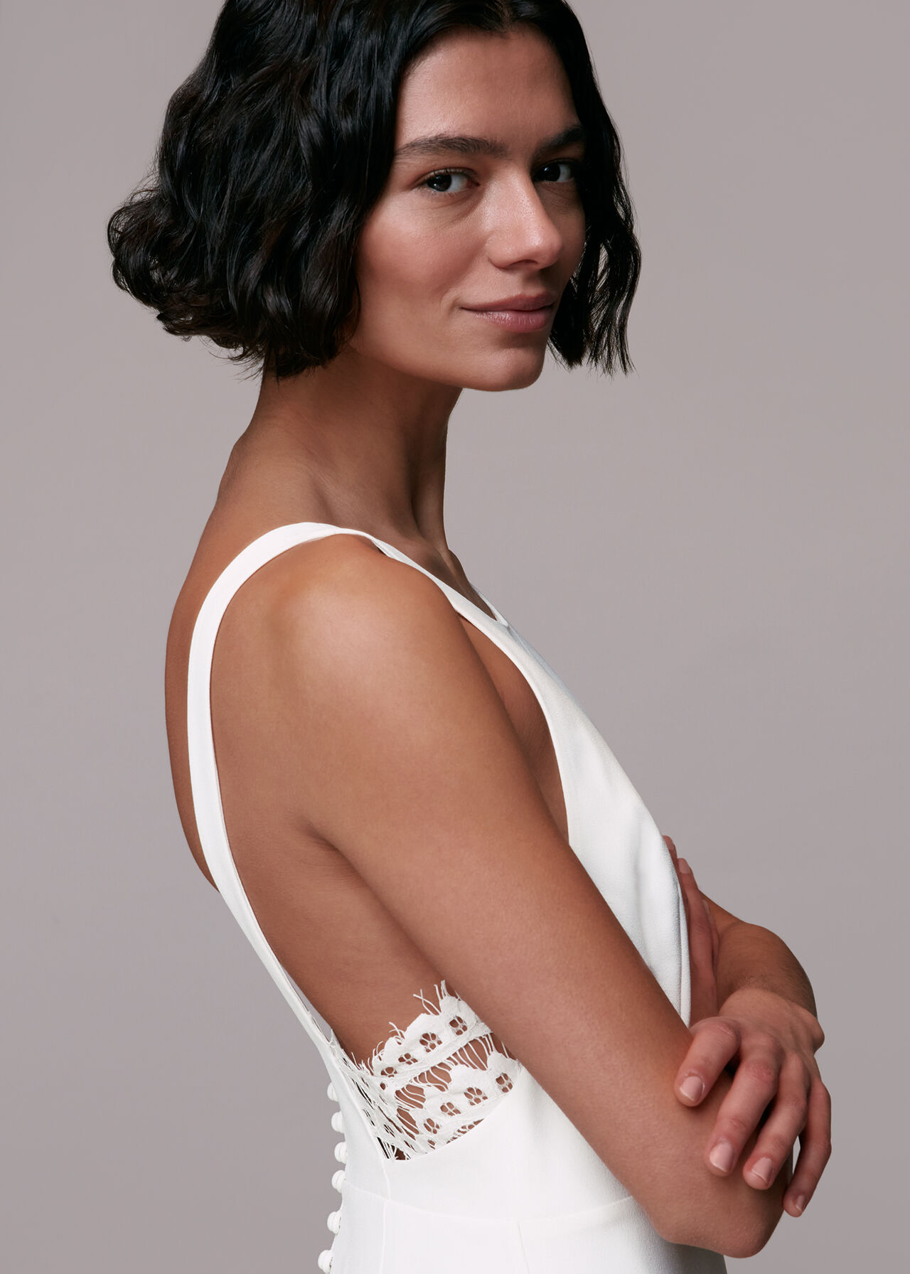 Whistles – Lina Lace Insert Wedding Dress Robes de mariée The Wedding Explorer