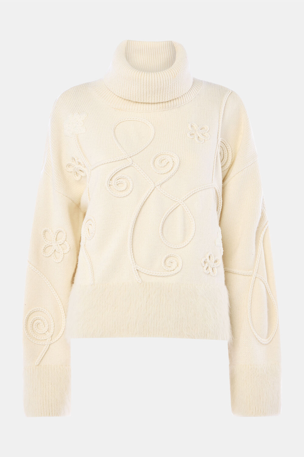 Wool Embroidered Floral Jumper