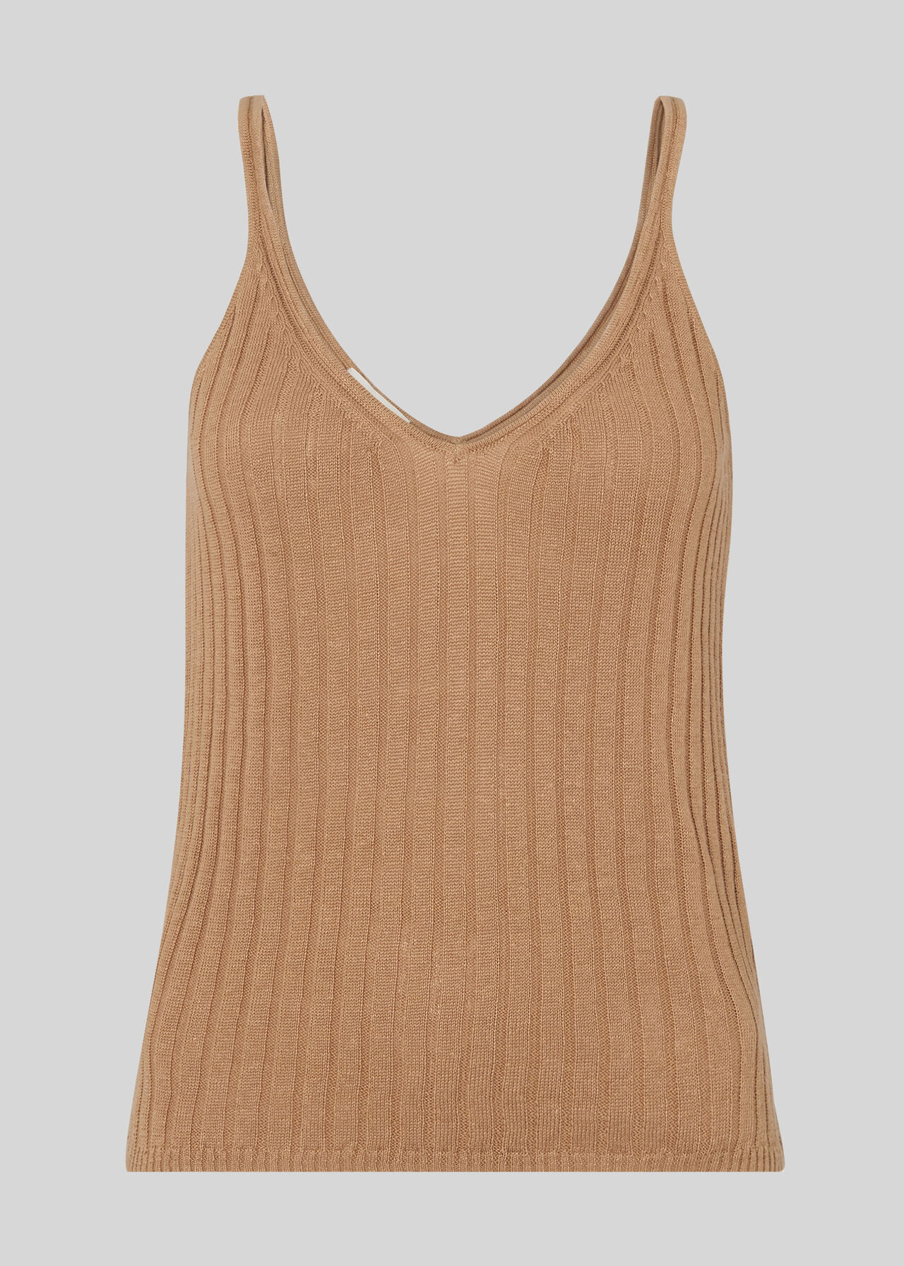 Rib Detail Knit Cami Neutral