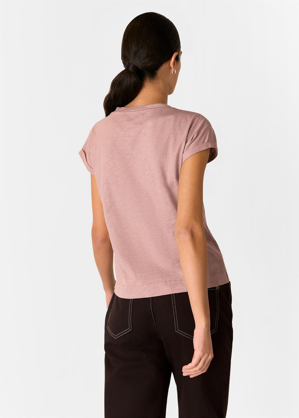 Willa V Neck Cap Sleeve Tee
