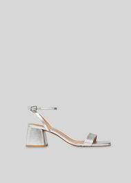 Hale Block Heel Sandal Silver