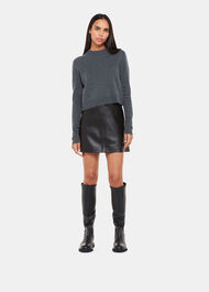 Leather A line Skirt