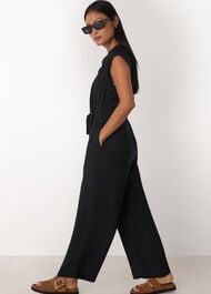 Petite Sleeveless Drawstring Jumpsuit