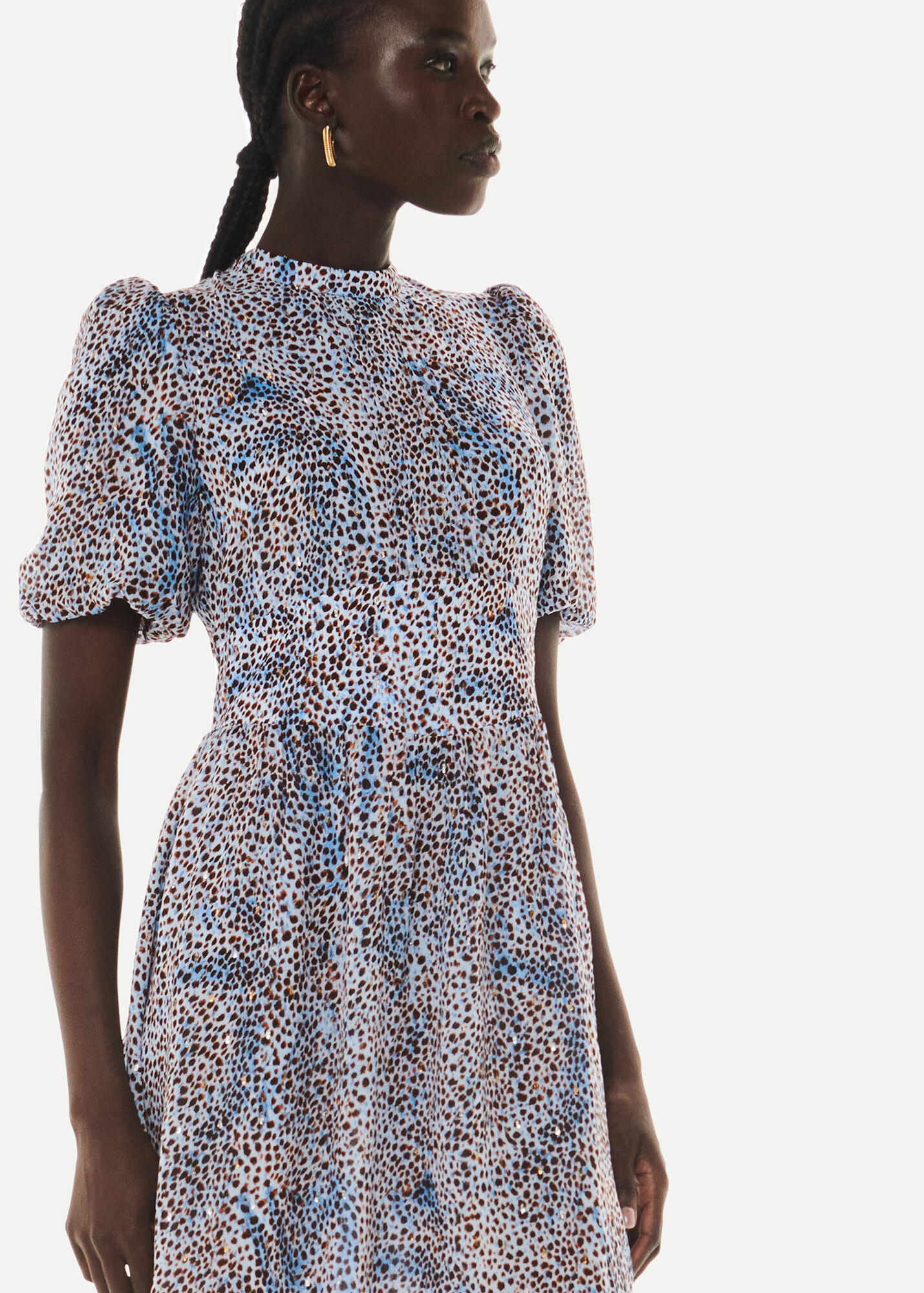 Blue/Multi Ink Spot Blair Dress | WHISTLES | Whistles UK