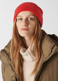 Cable Knit Beanie Hat Pink