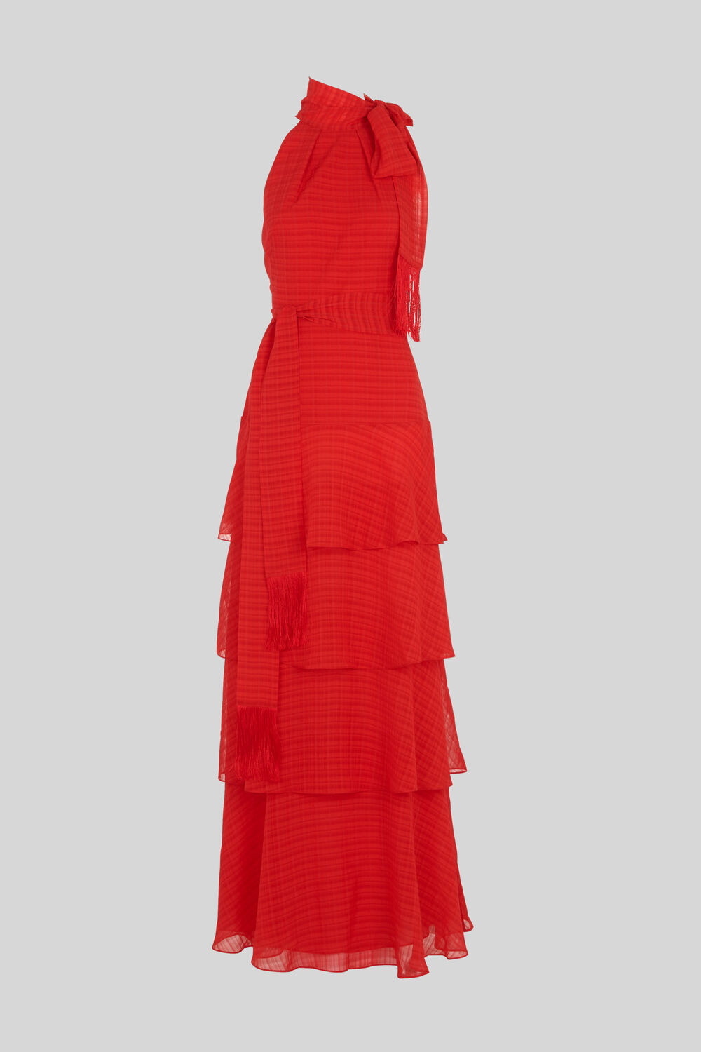 Marigold Tiered Maxi Dress Red