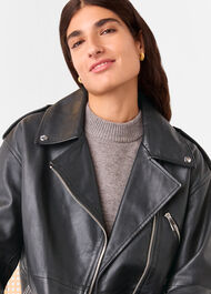 Freja Leather Biker Jacket