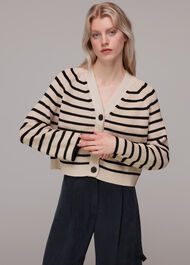 Stripe Cotton Cardigan