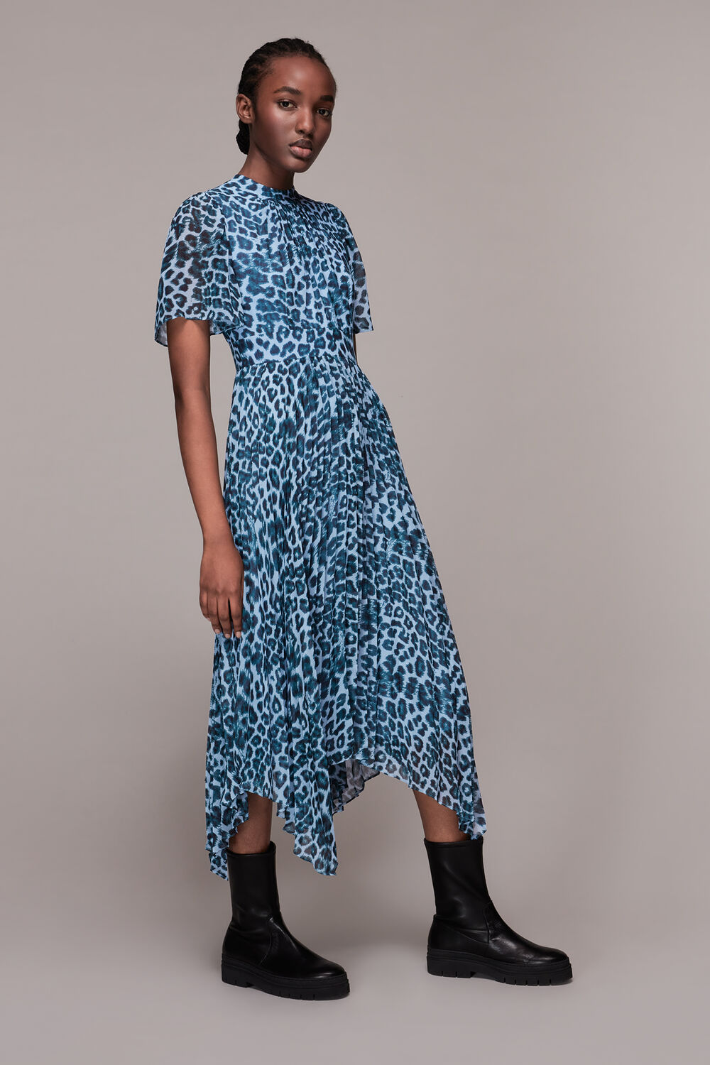 Jungle Cheetah Pleated Dress