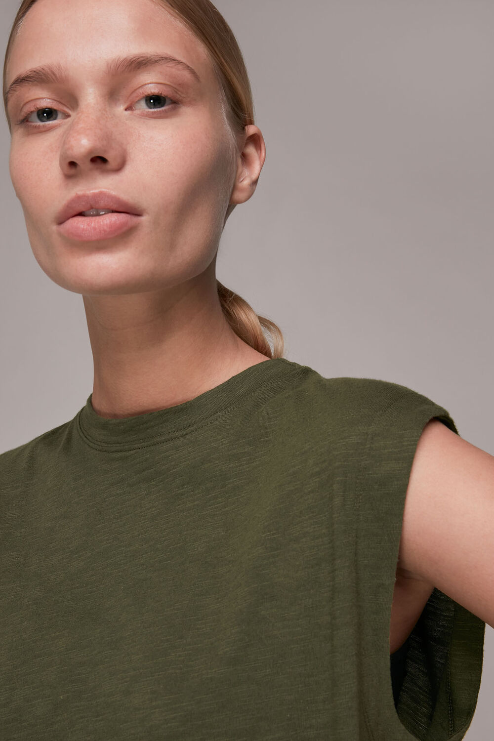 Sleeveless Tie Side Top