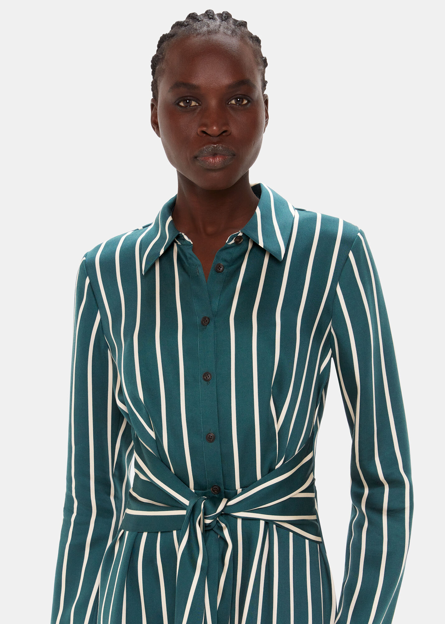 Whistles stripe shirt dress hotsell