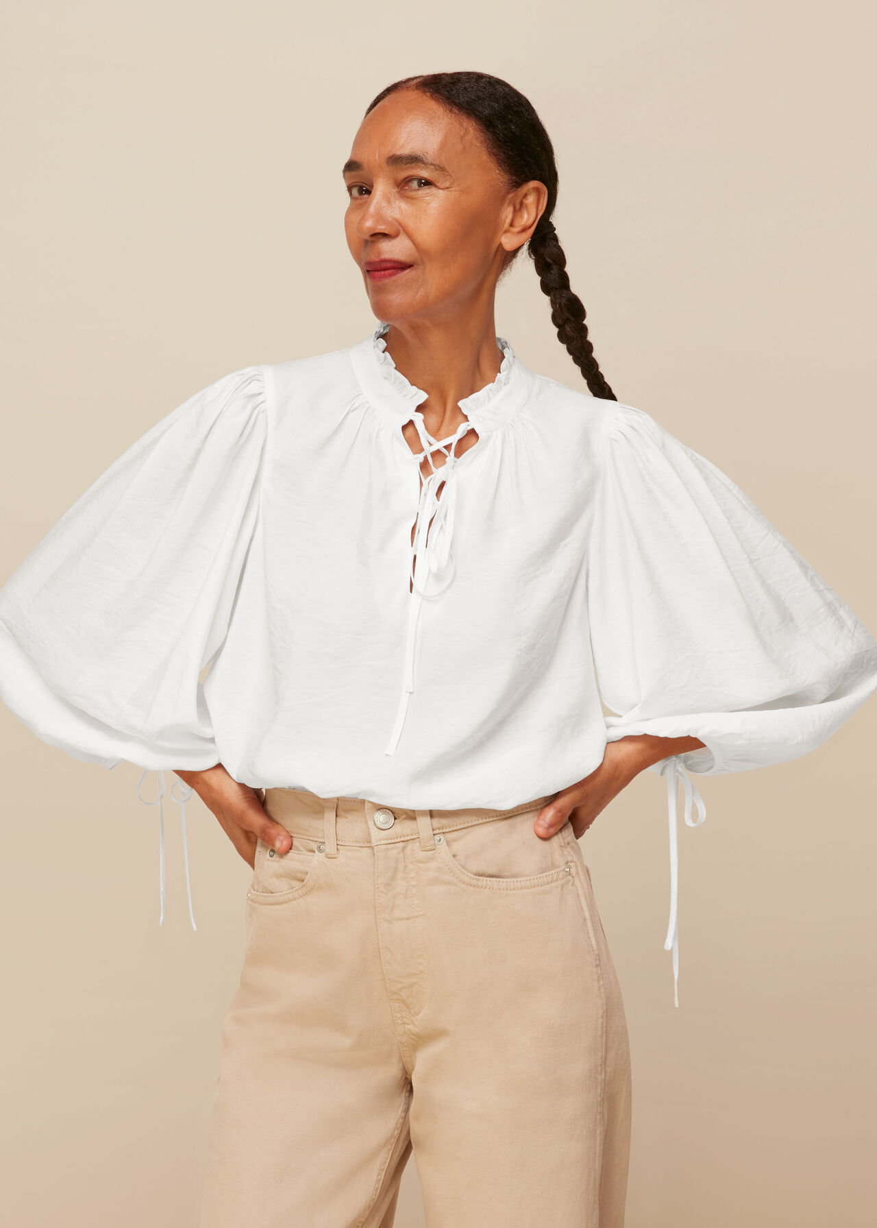 Tie Neck Detail Blouse