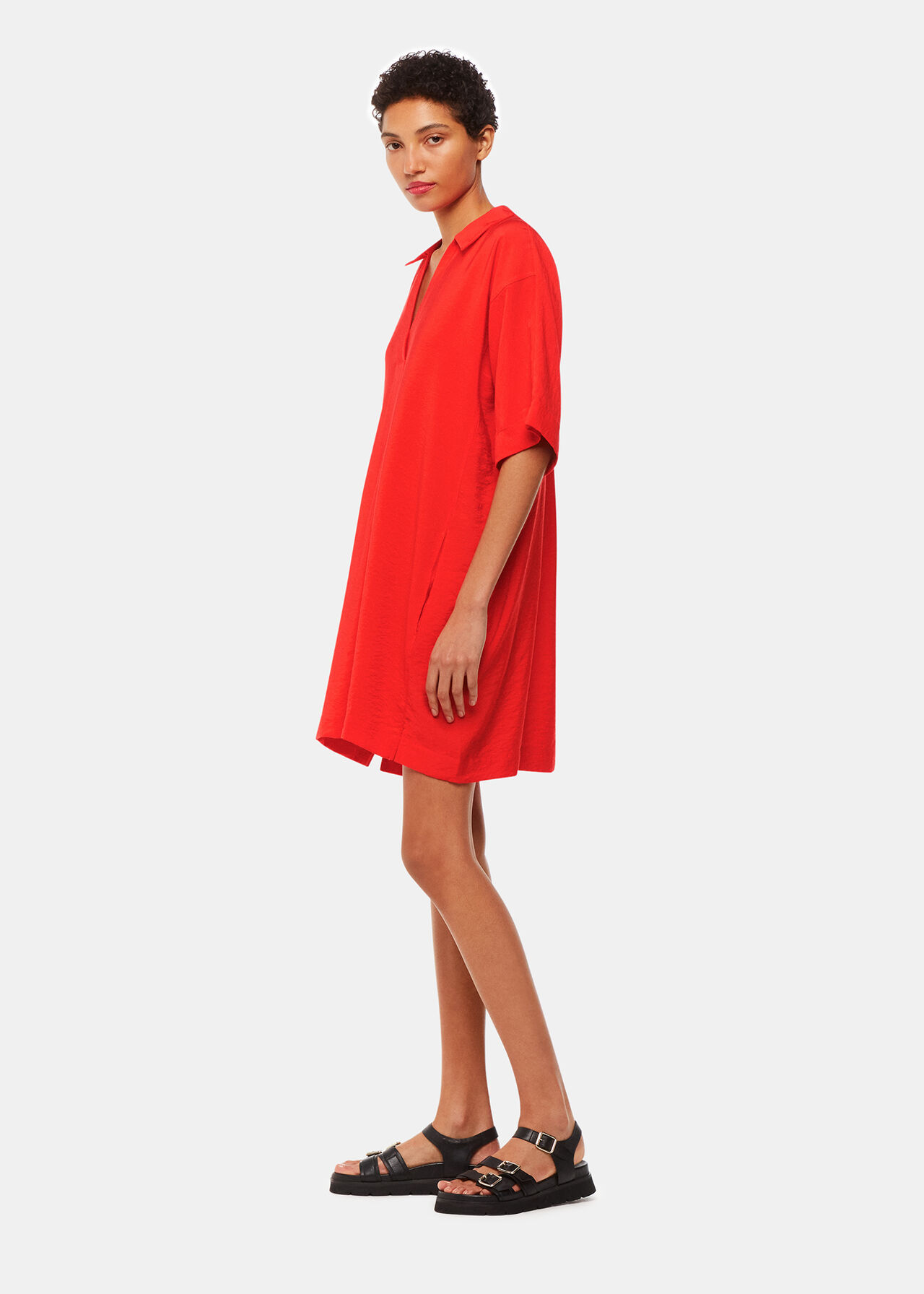 Red Melanie Dress WHISTLES Whistles UK