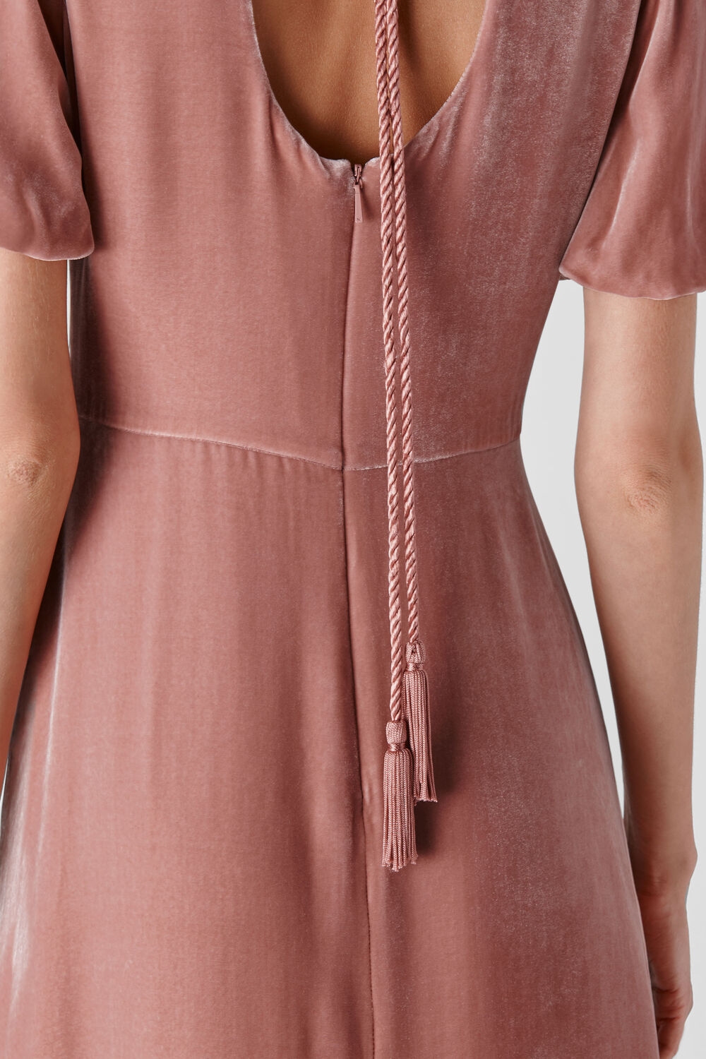 Vilimina Silk Mix Velvet Dress Pink