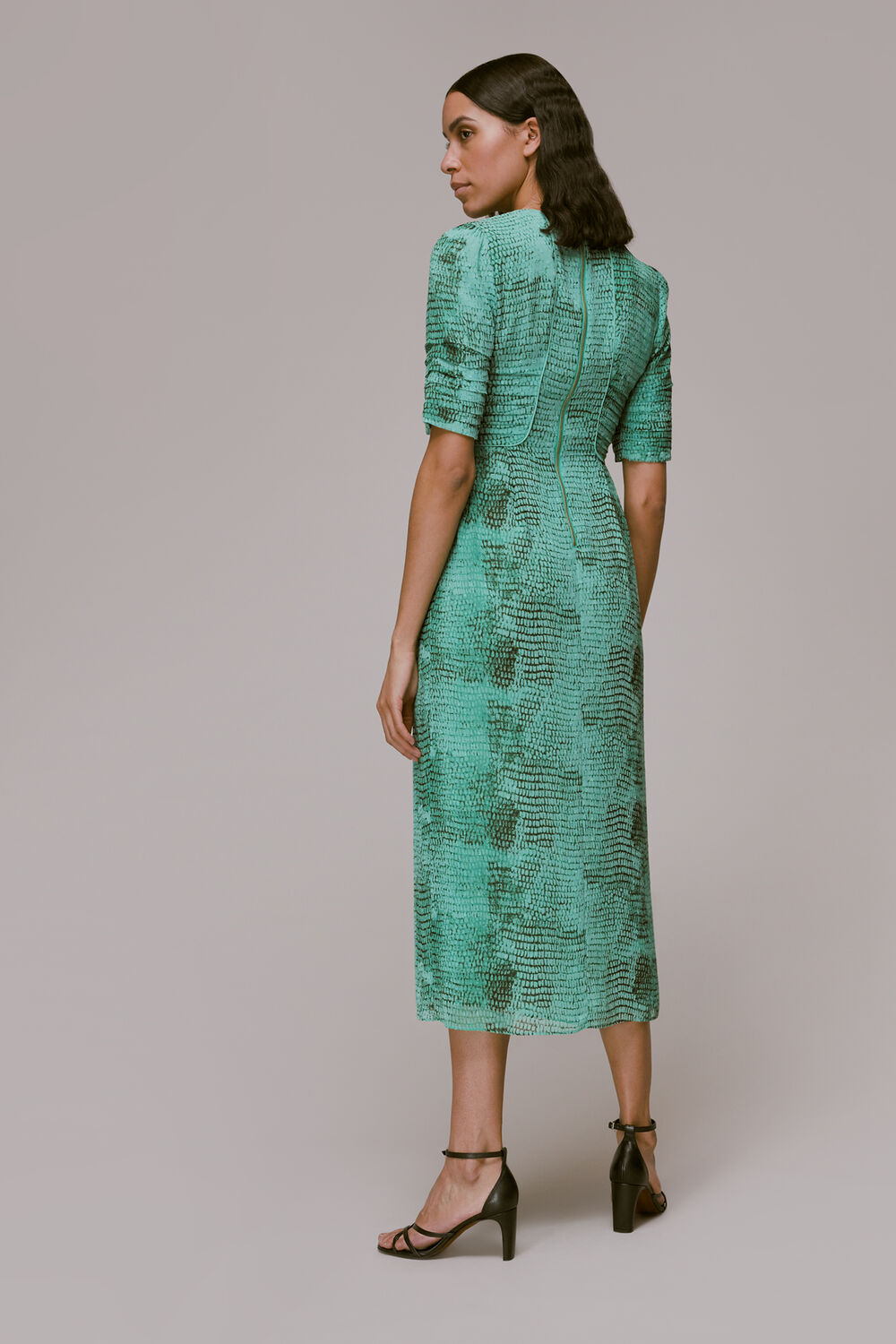 SNAKE ANIMAL DOBBY DRESS