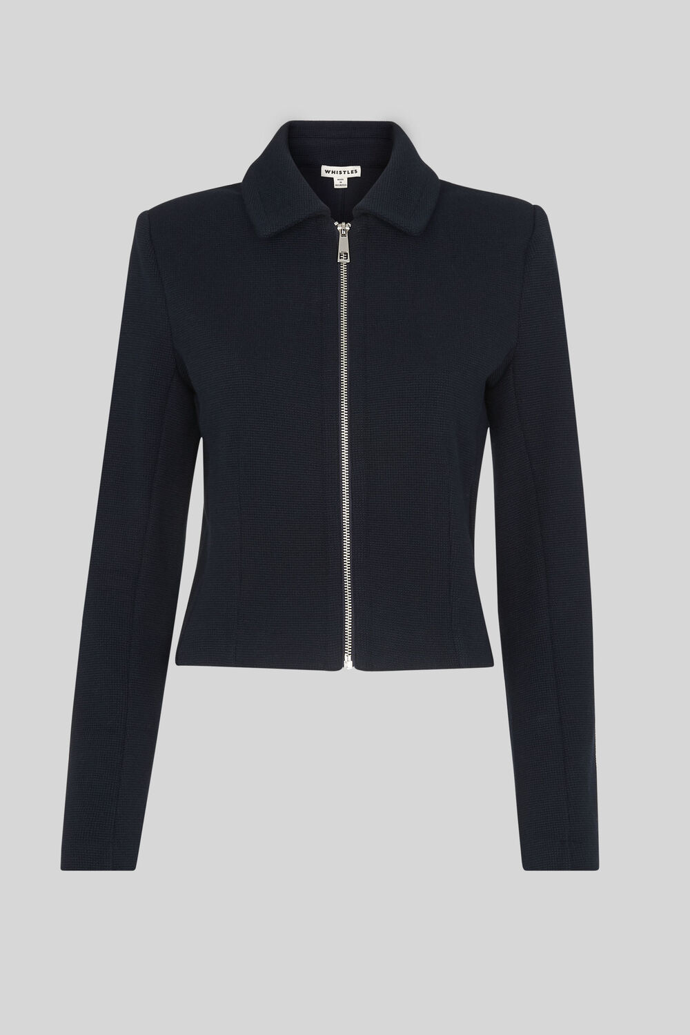 Zip Front Jersey jacket Navy