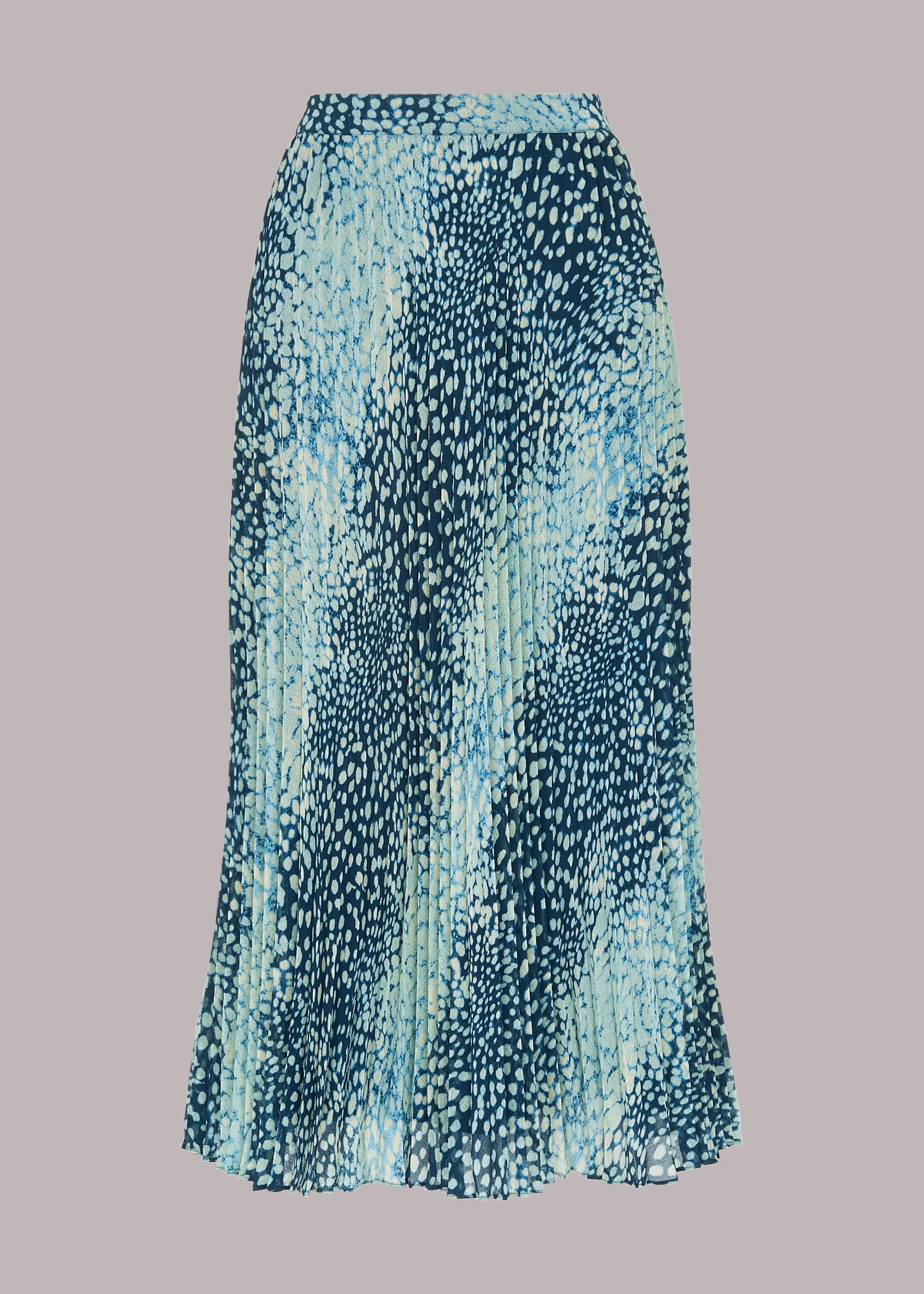 Whistles blue pleated skirt top