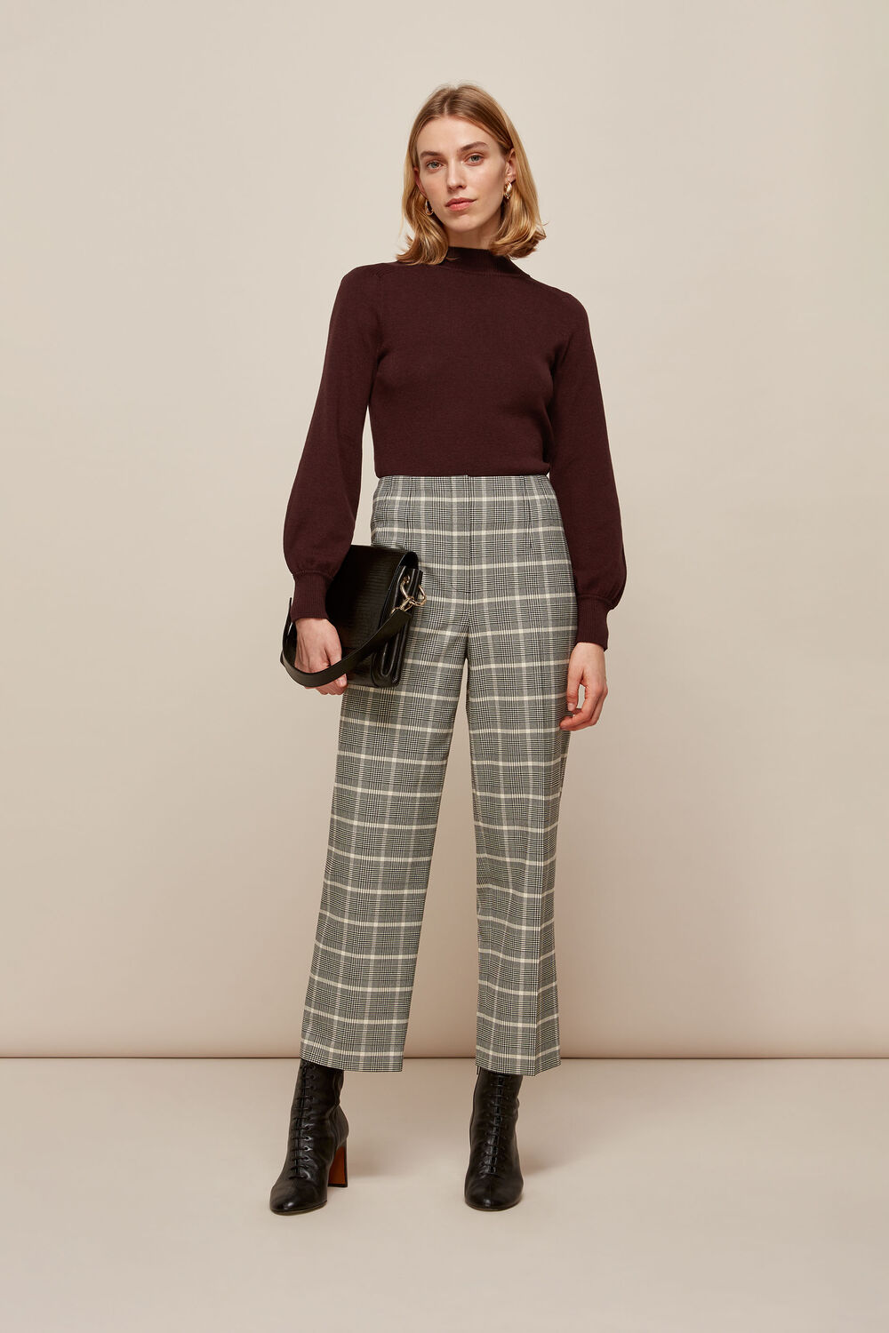 Blouson Sleeve Knit Burgundy