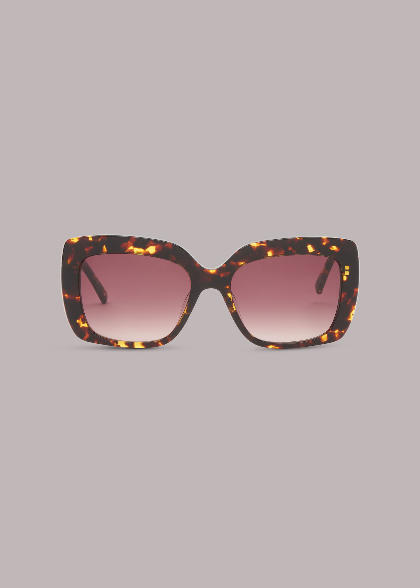 Whistles Women Ashlie Square Tort Sunglasses - Brown - One Size