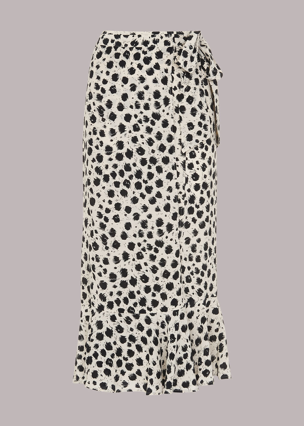 Brushed Dalmatian Wrap Skirt
