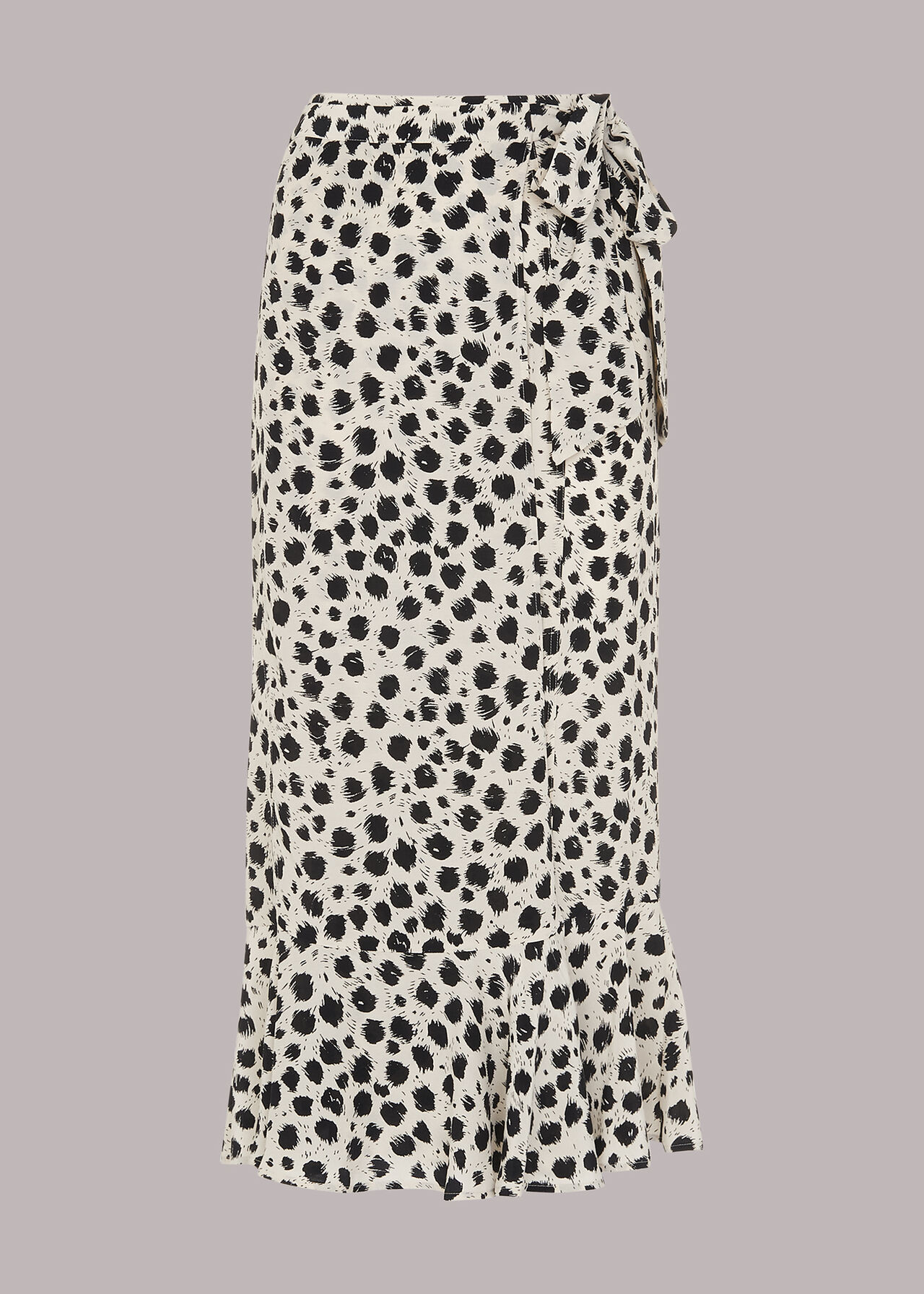 Brushed Dalmatian Wrap Skirt