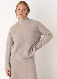 Wool Textured Check Knit