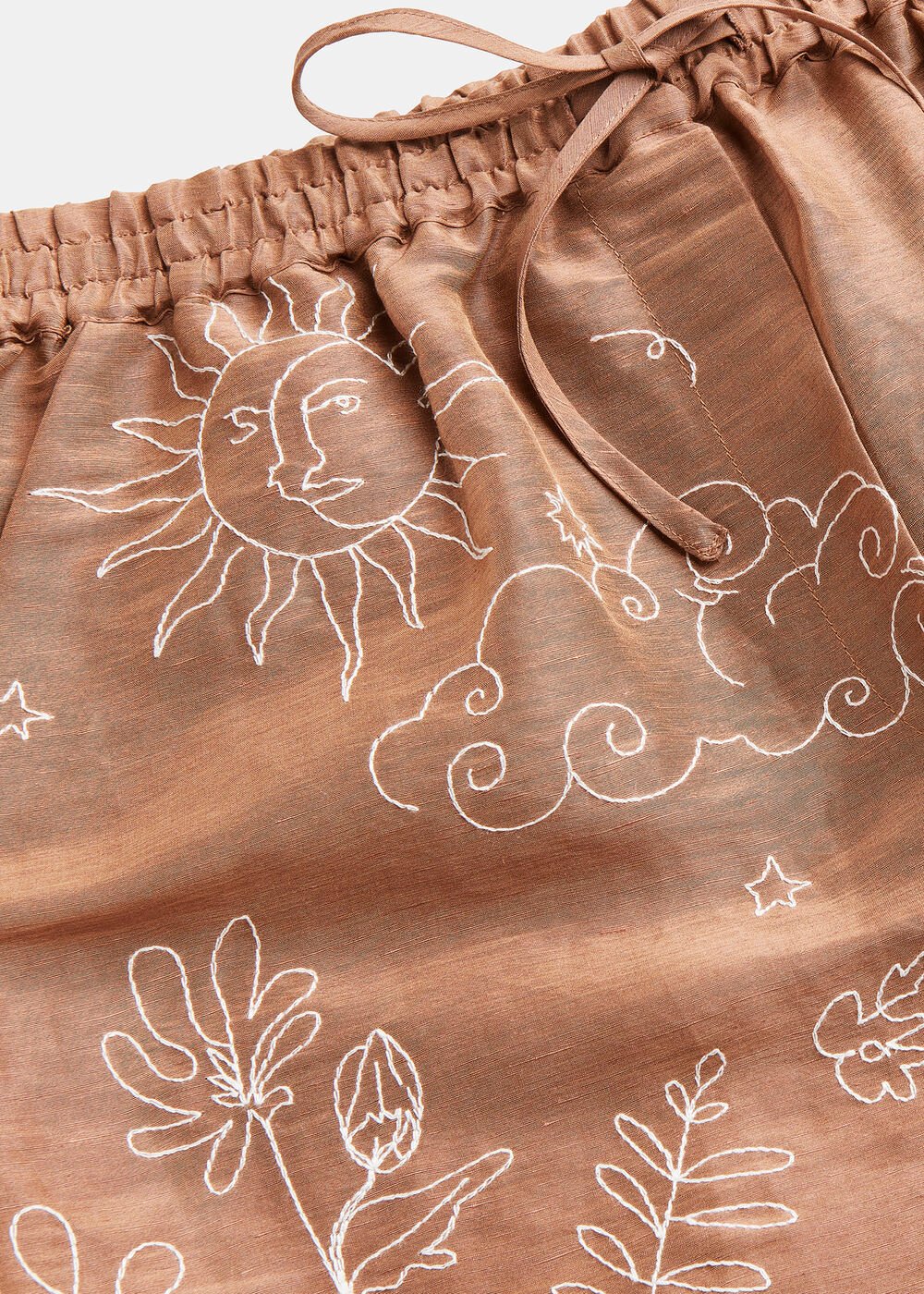Embroidered Scribble Short