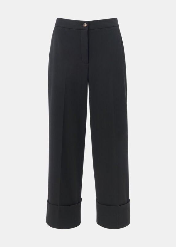 Black Sabrina Turn Up Pants 