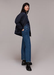 Rib High Neck Melange Top
