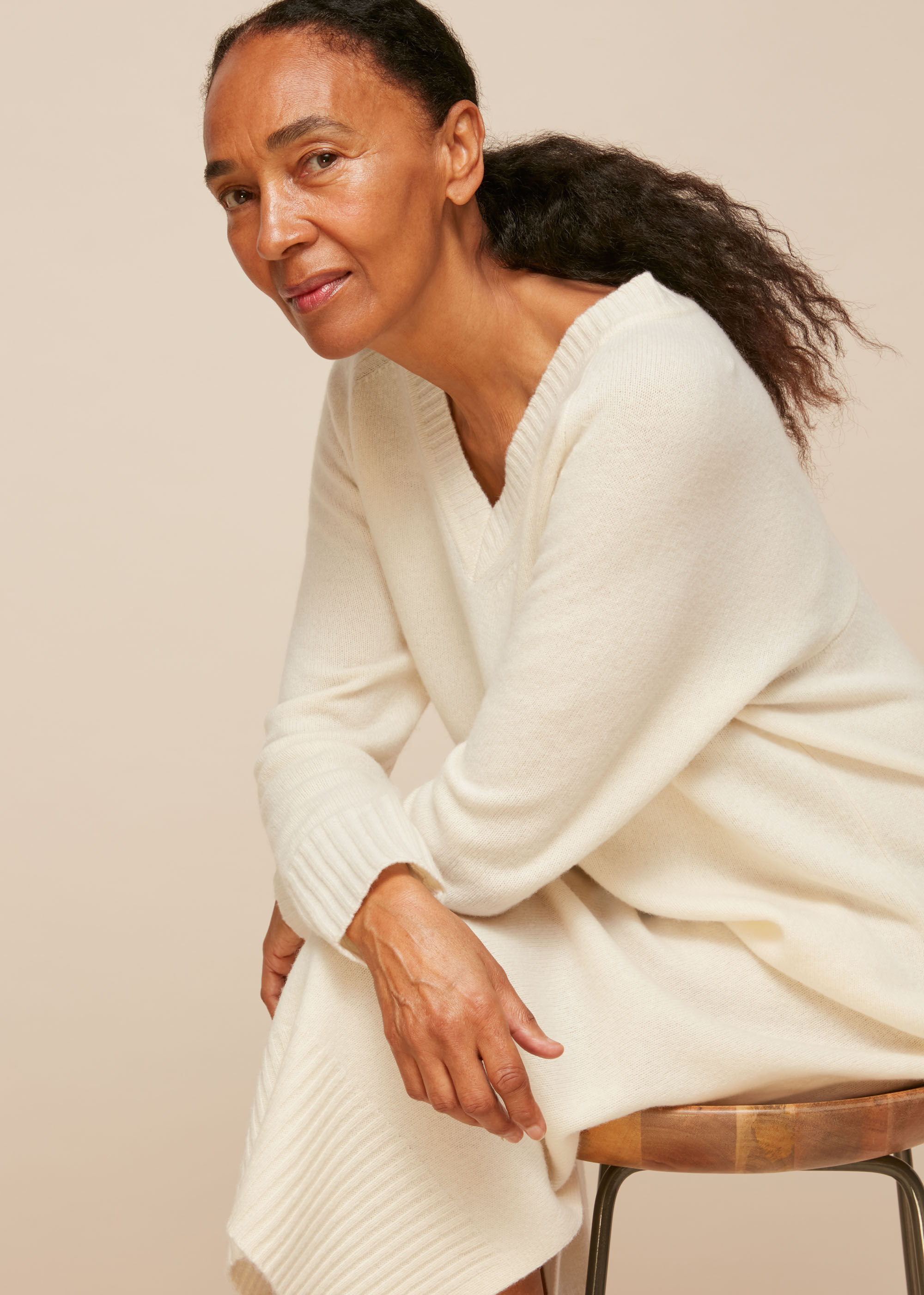 Ivory wool dress new arrivals