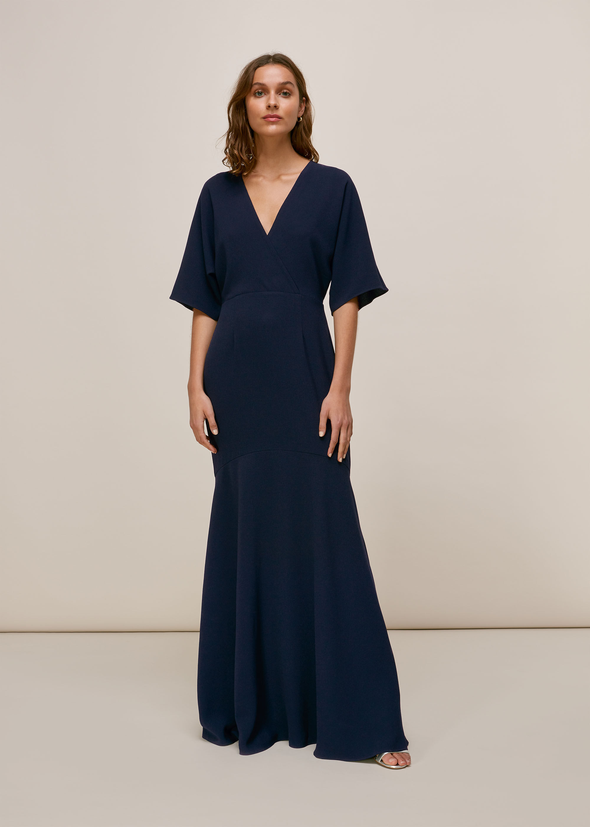 tie neck maxi dress