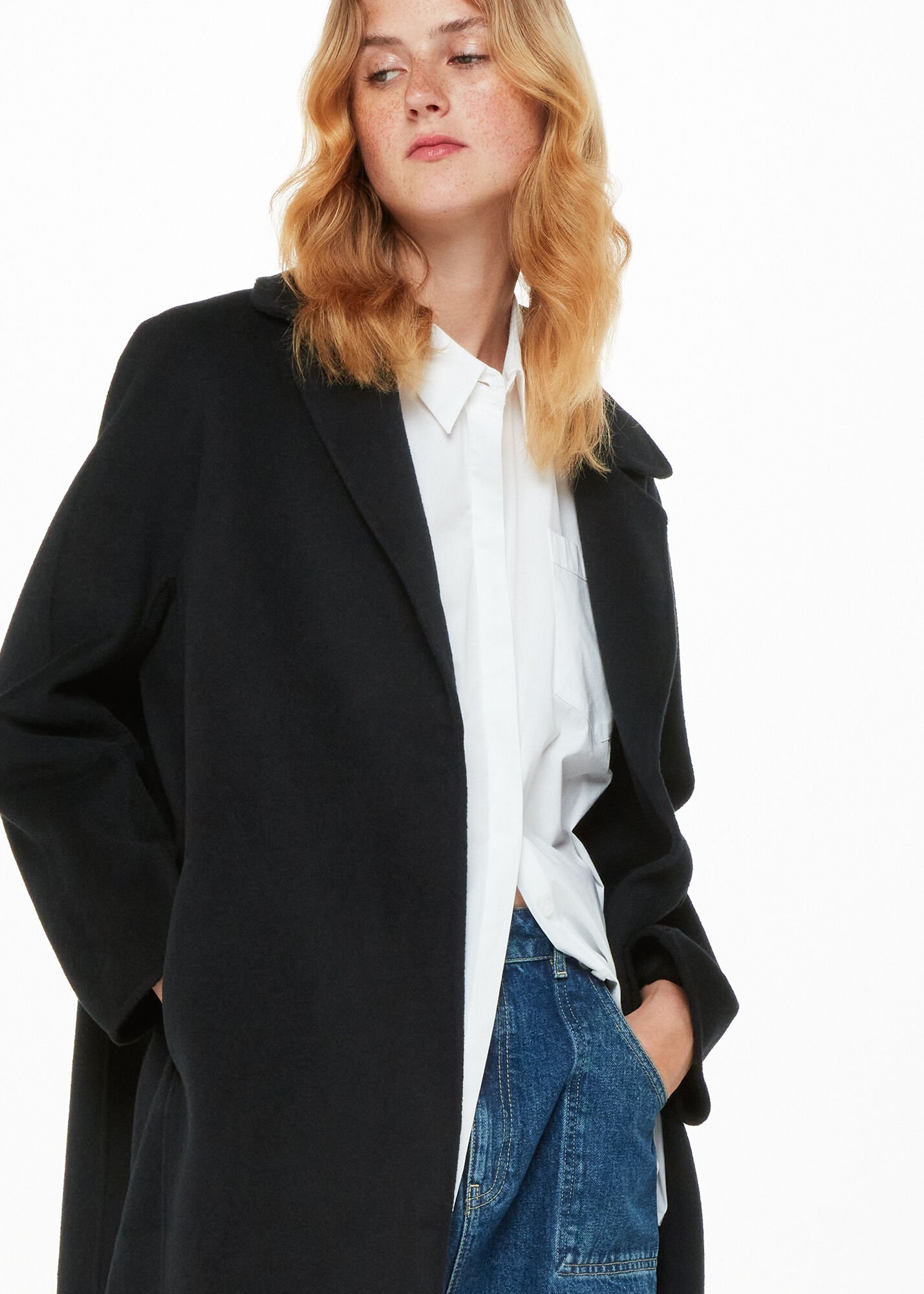 Topshop petite black coat hot sale