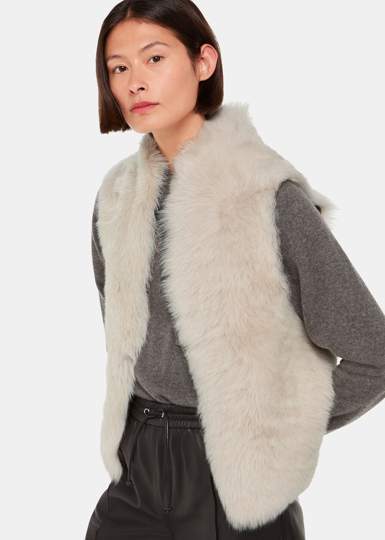 Short Toscana Sheepskin Gilet