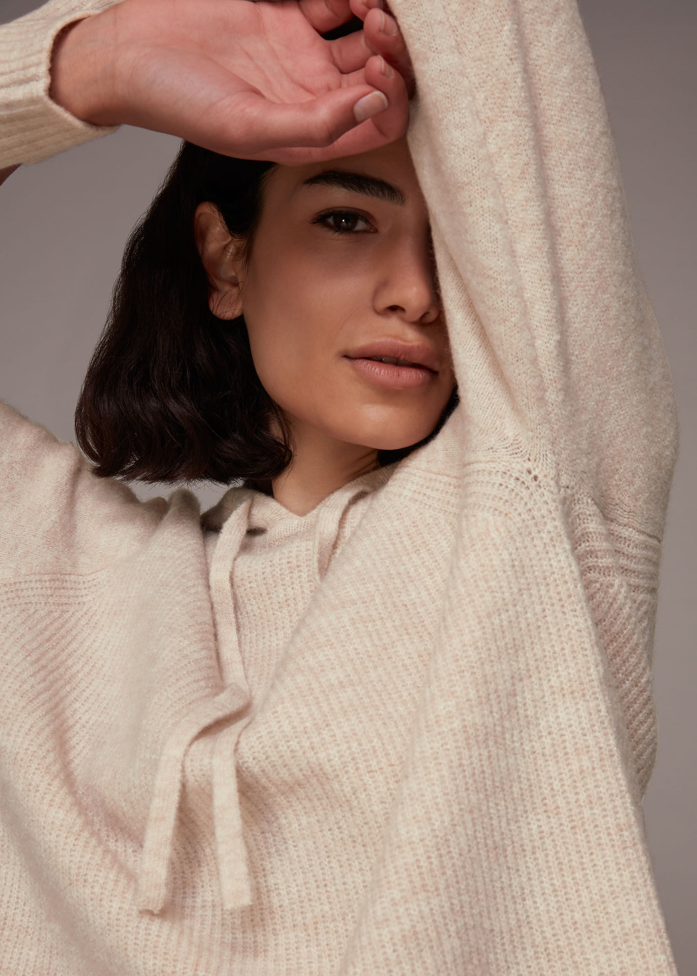 Whistles ribbed knitted sale hoodie