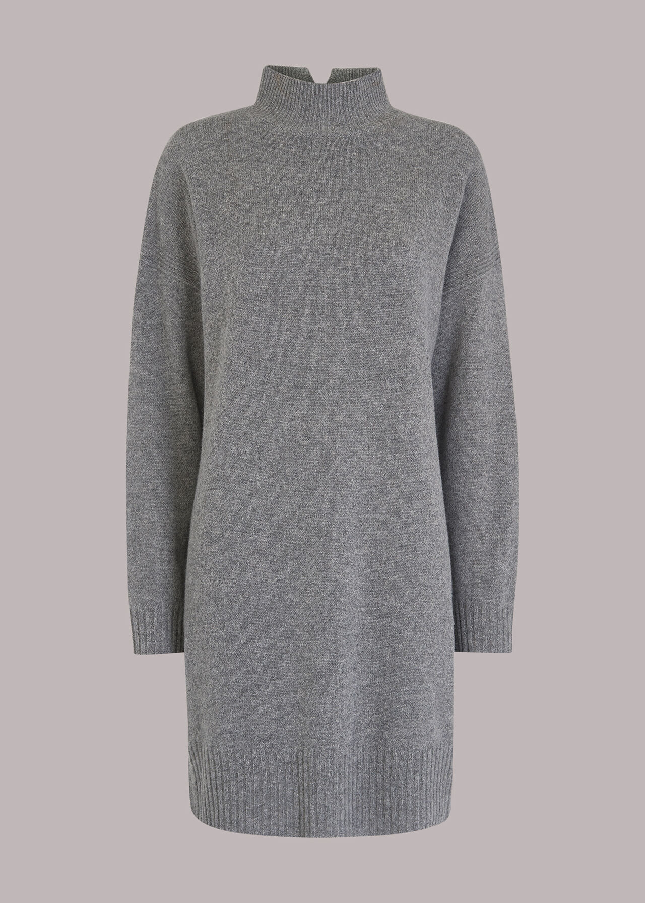 Funnel Neck Knit Dress