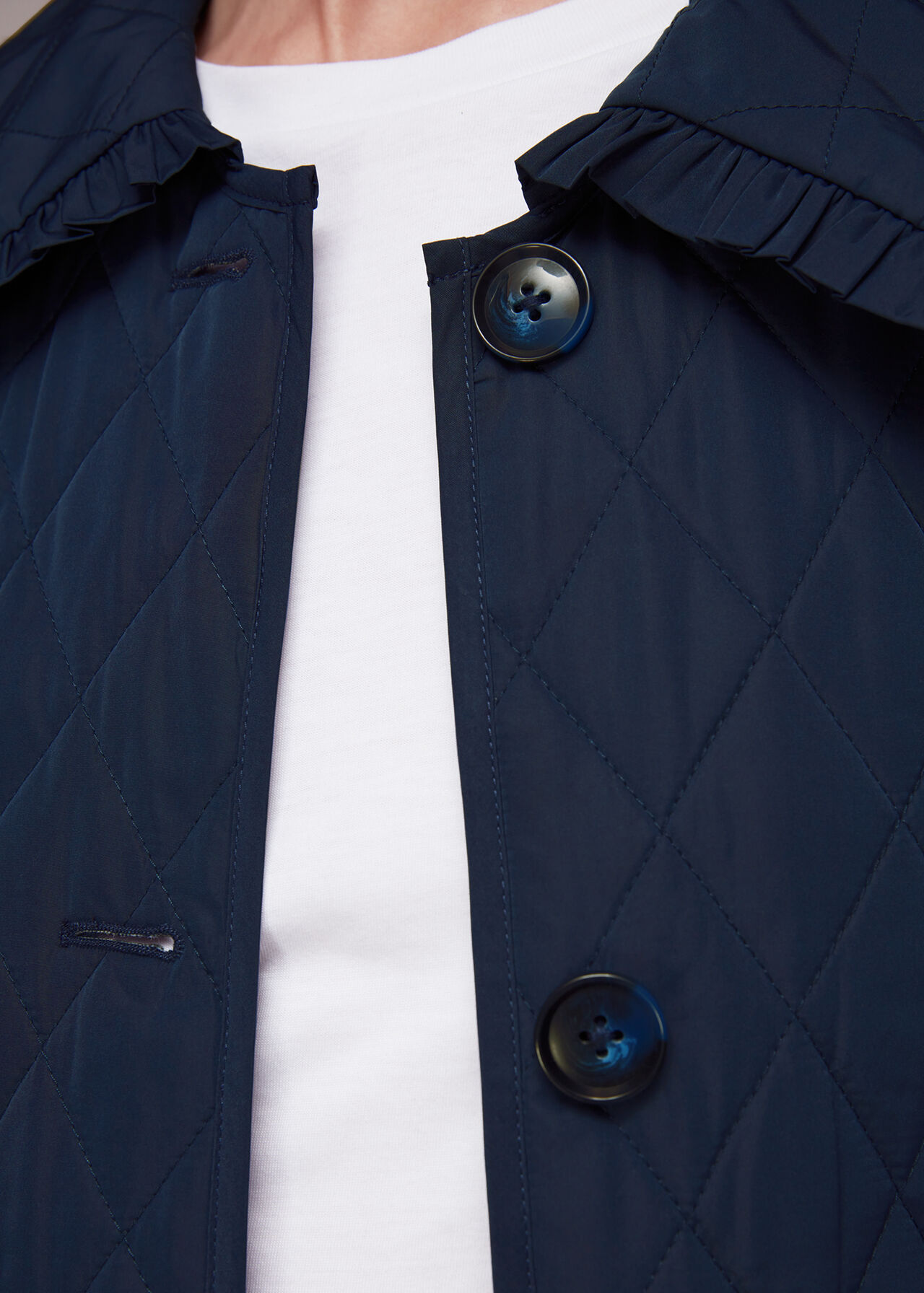 Collar Detail Quilted Jacket