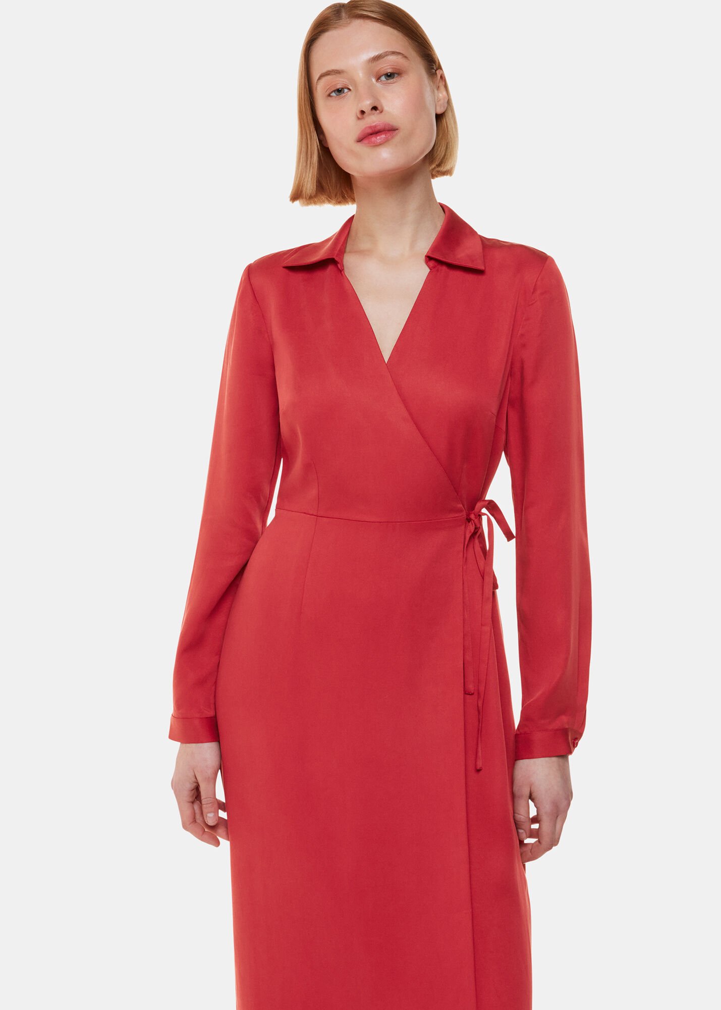 Cranberry top wrap dress