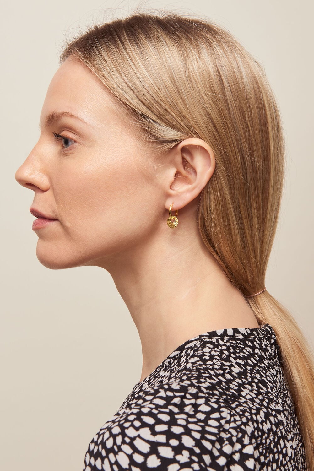 Sunray Mini Loop Earring Gold/Multi