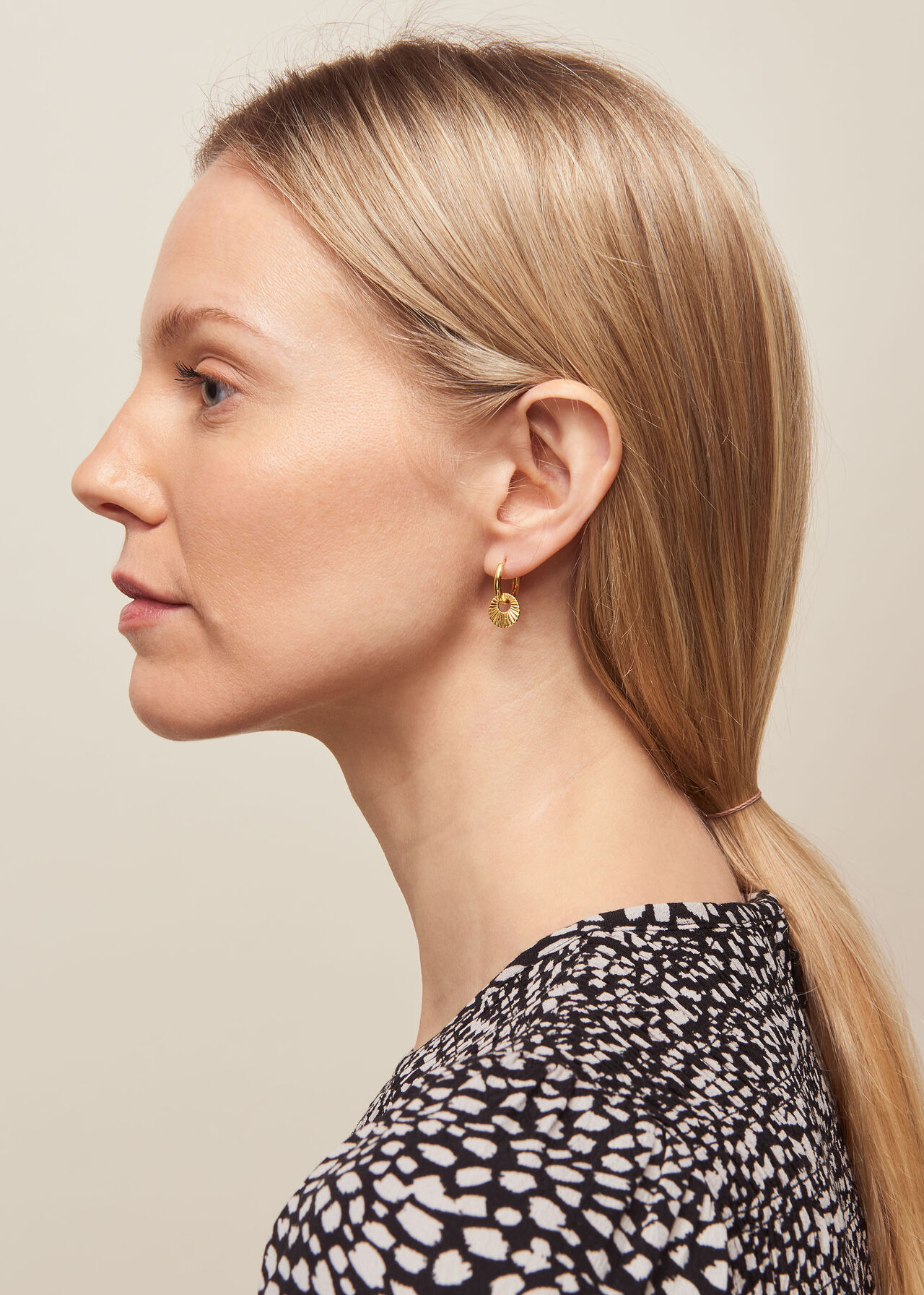 Sunray Mini Loop Earring Gold/Multi