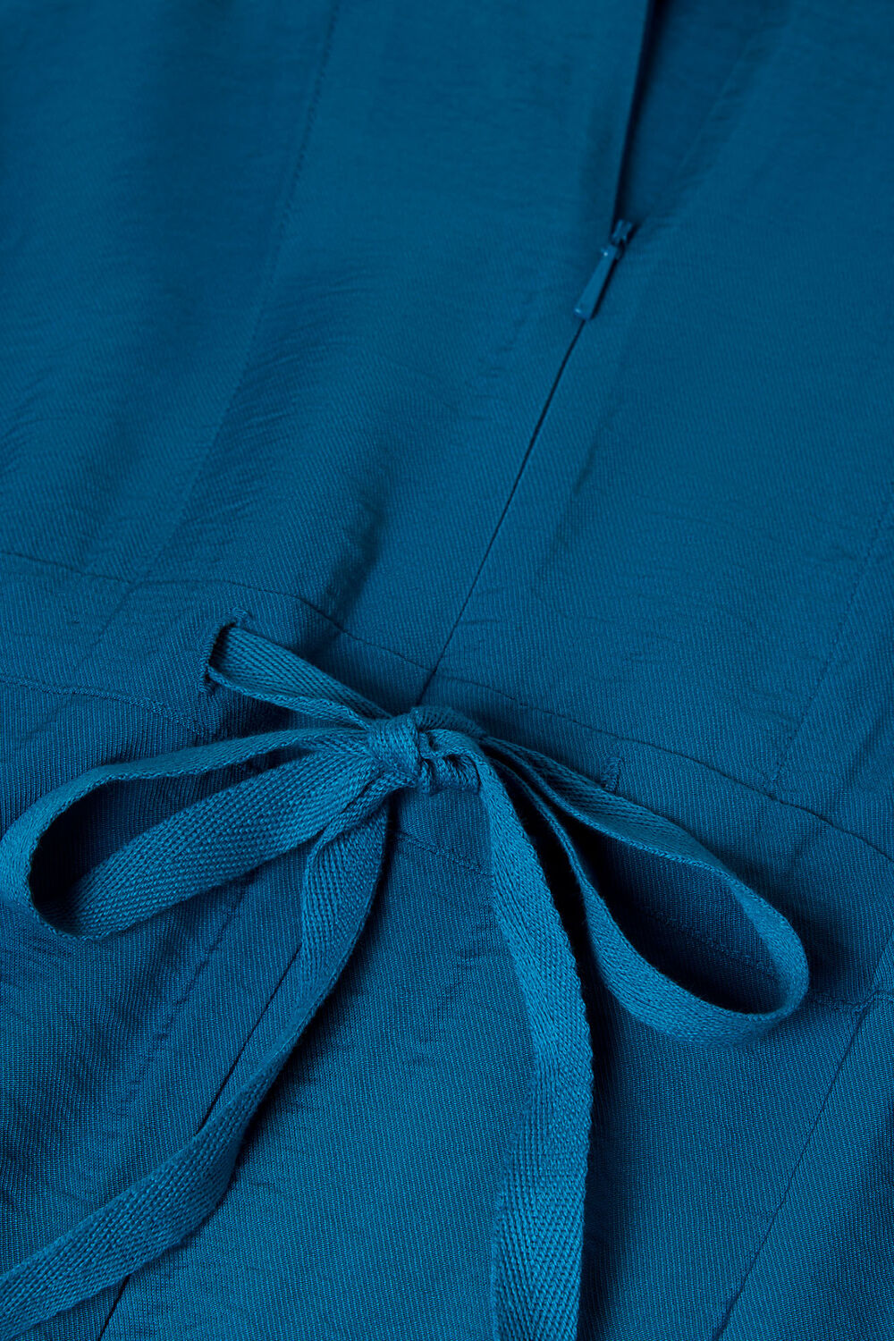 Teal Sleeveless Drawstring Jumpsuit