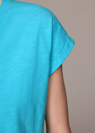 Willa V Neck Cap Sleeve Tee