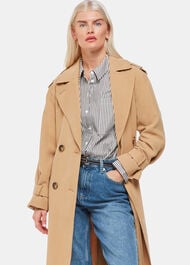 Petite Stripe Relaxed Fit Shirt