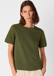 Broderie Sleeve Detail Tee