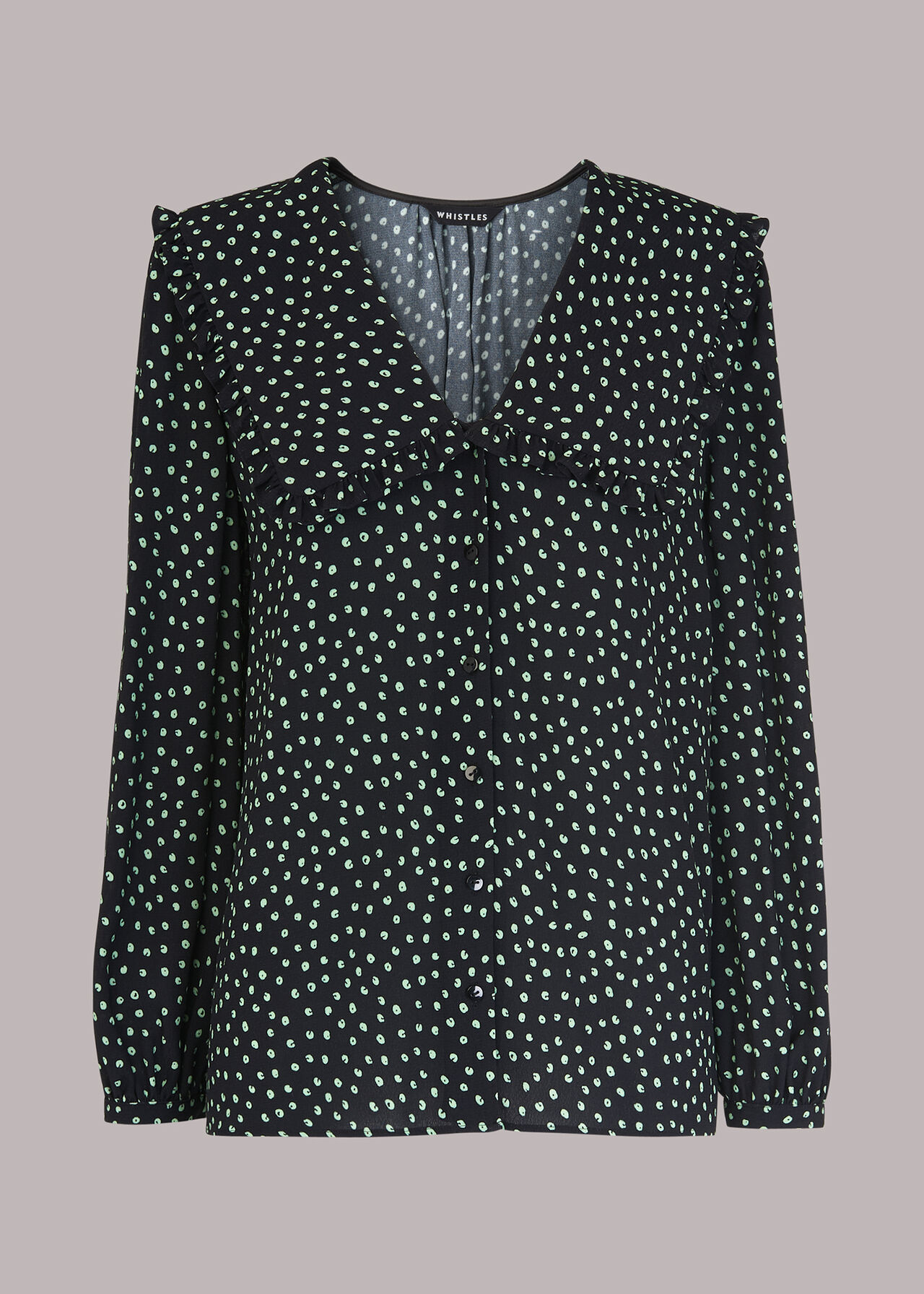 Stamp Spot Collar Top