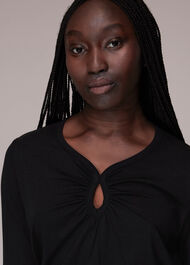Long sleeve Keyhole Top
