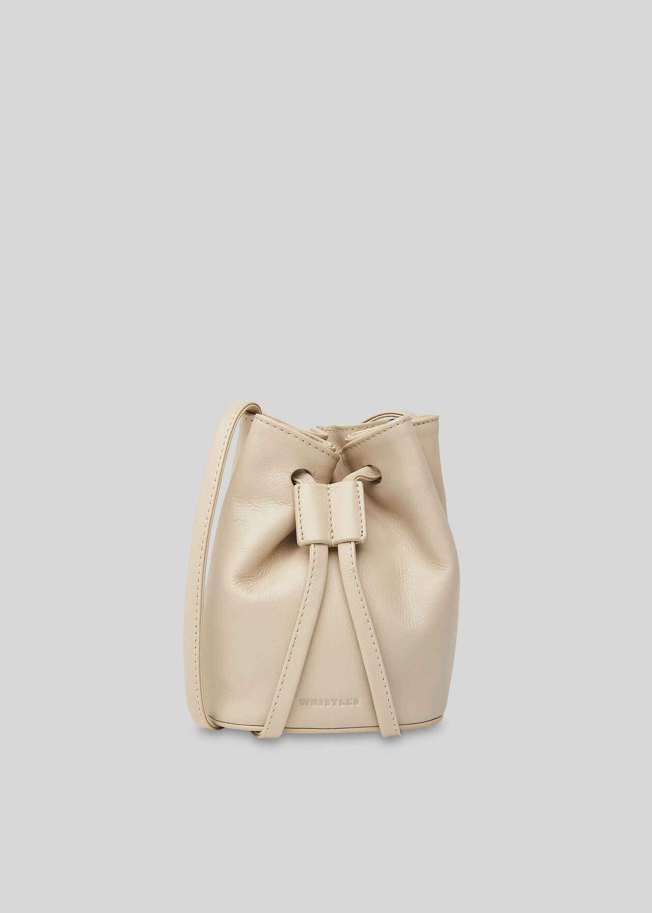 Ammie Mini Drawstring Bag Taupe