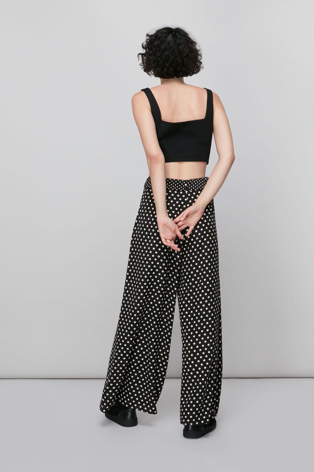 Spot Silk Palazzo Trouser