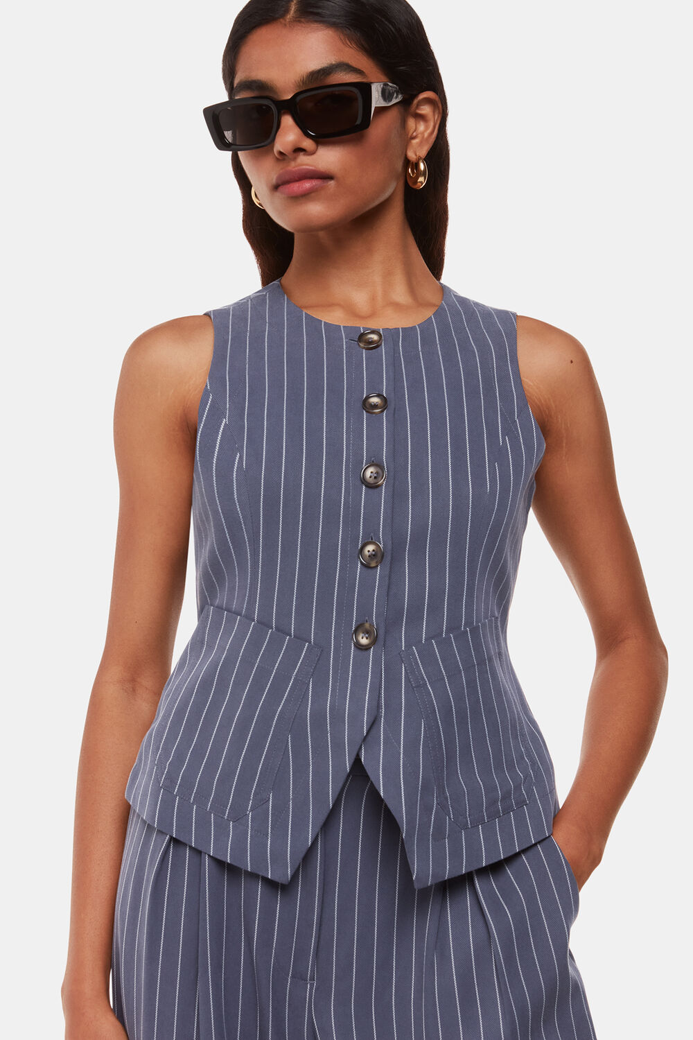 Petite Lottie Pinstripe Trouser