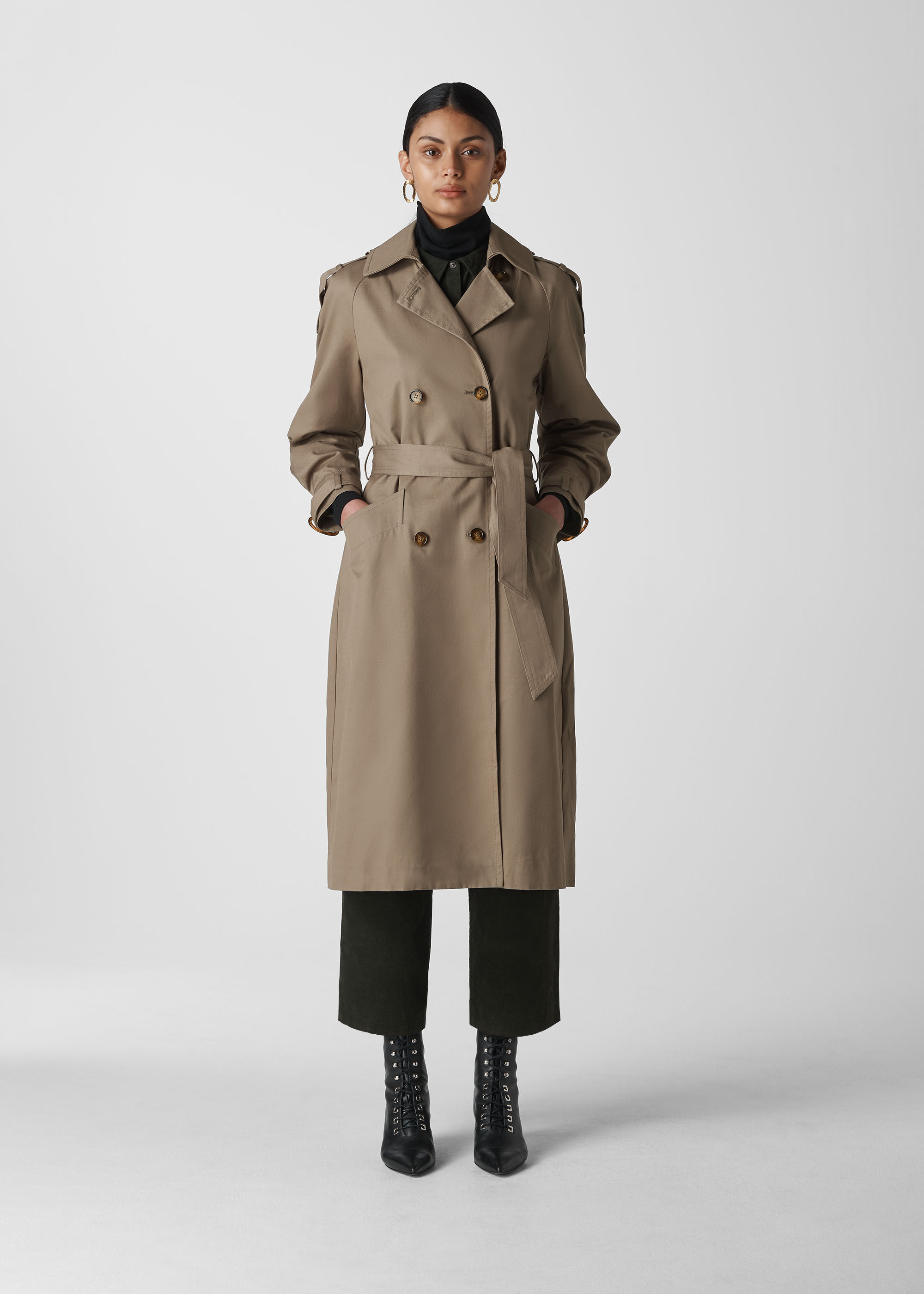 Whistles imra outlet balloon sleeve trench