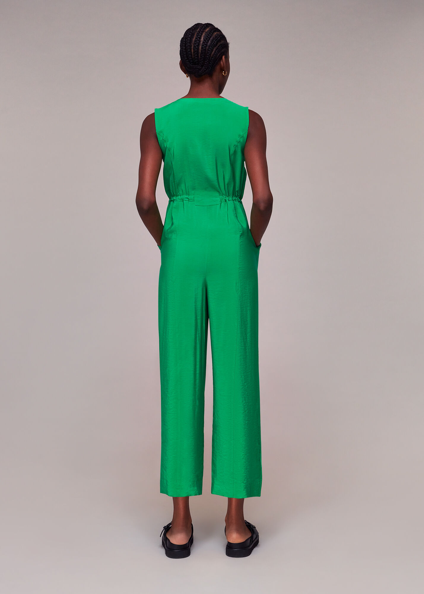 Green Jess Jumpsuit WHISTLES